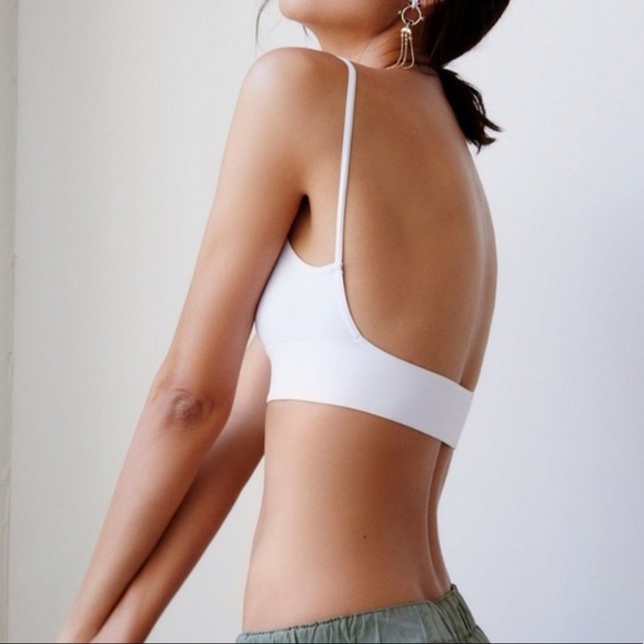 💗Minimalist Low Back Bralet Crop Top Black - Picture 8 of 10